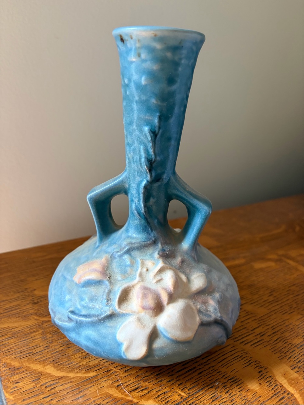 Blue Floral Ceramic Bud Vase - Home Accents